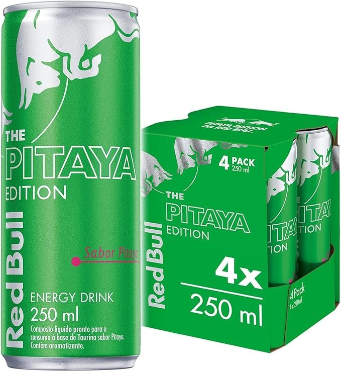 Pack de 4 Latas Red Bull Energético, Pitaya, 250 ml
