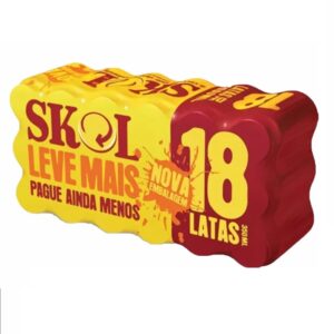 Cerveja Skol Pilsen Lata 350ml C/ 18 Unid.