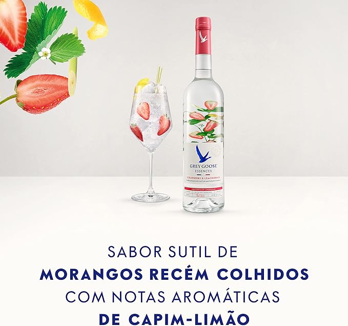 Vodka Grey Goose, Vodka, Essences, Morango e Capim-Limão, 750 ml - Imagem 3