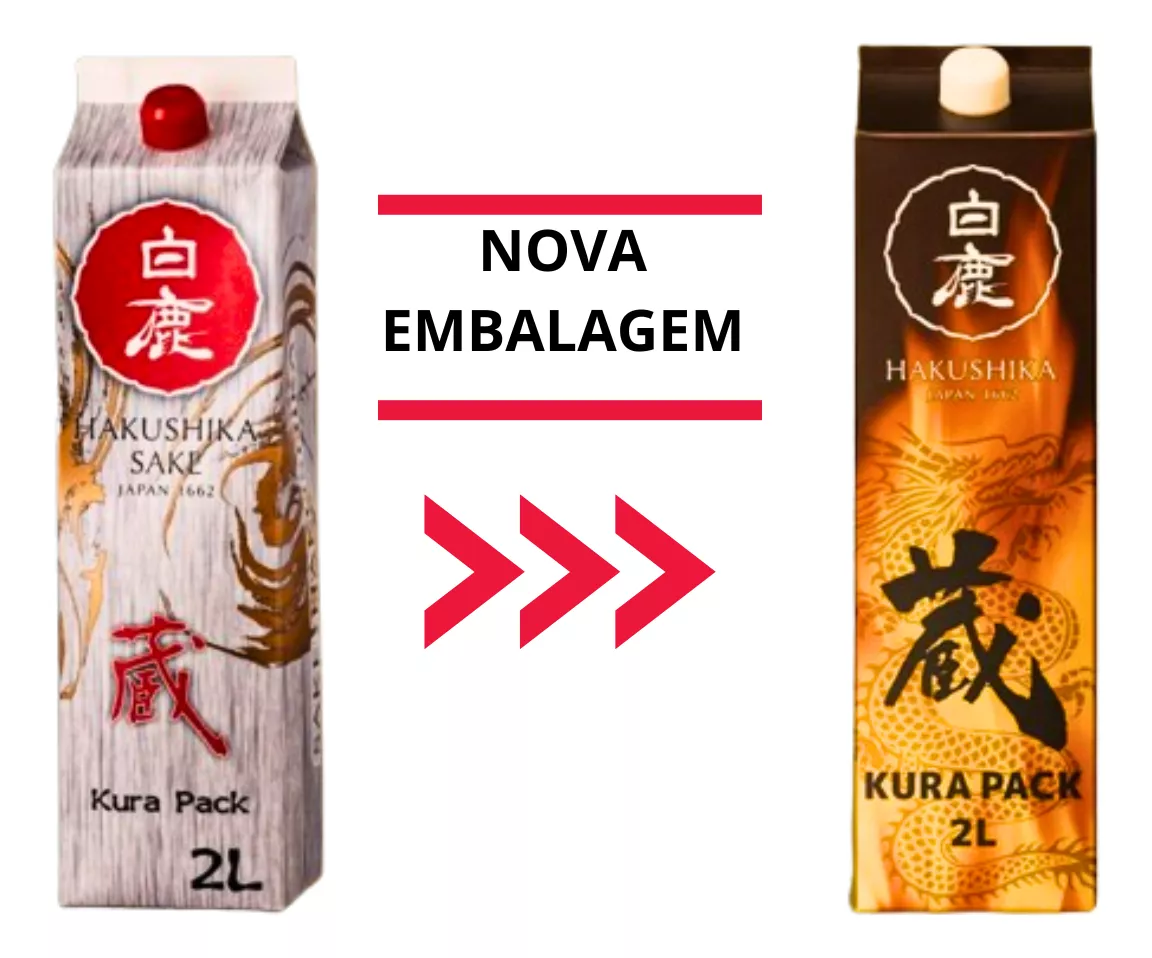 Sake Saque Premium Hakushika Japonês Kura Pack 2l 2000ml - Imagem 2