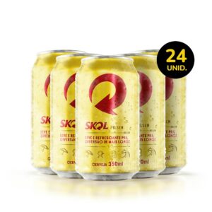 Cerveja Skol 350ml - Pack de 24 unidades